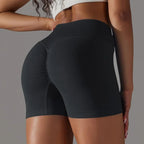 3 Pieces Women Solid Peach Hip Sports Pants High Elastic Breathable Running Biker High Waist Yoga Scrunch Butt Shorts for Women Luxlife Brands