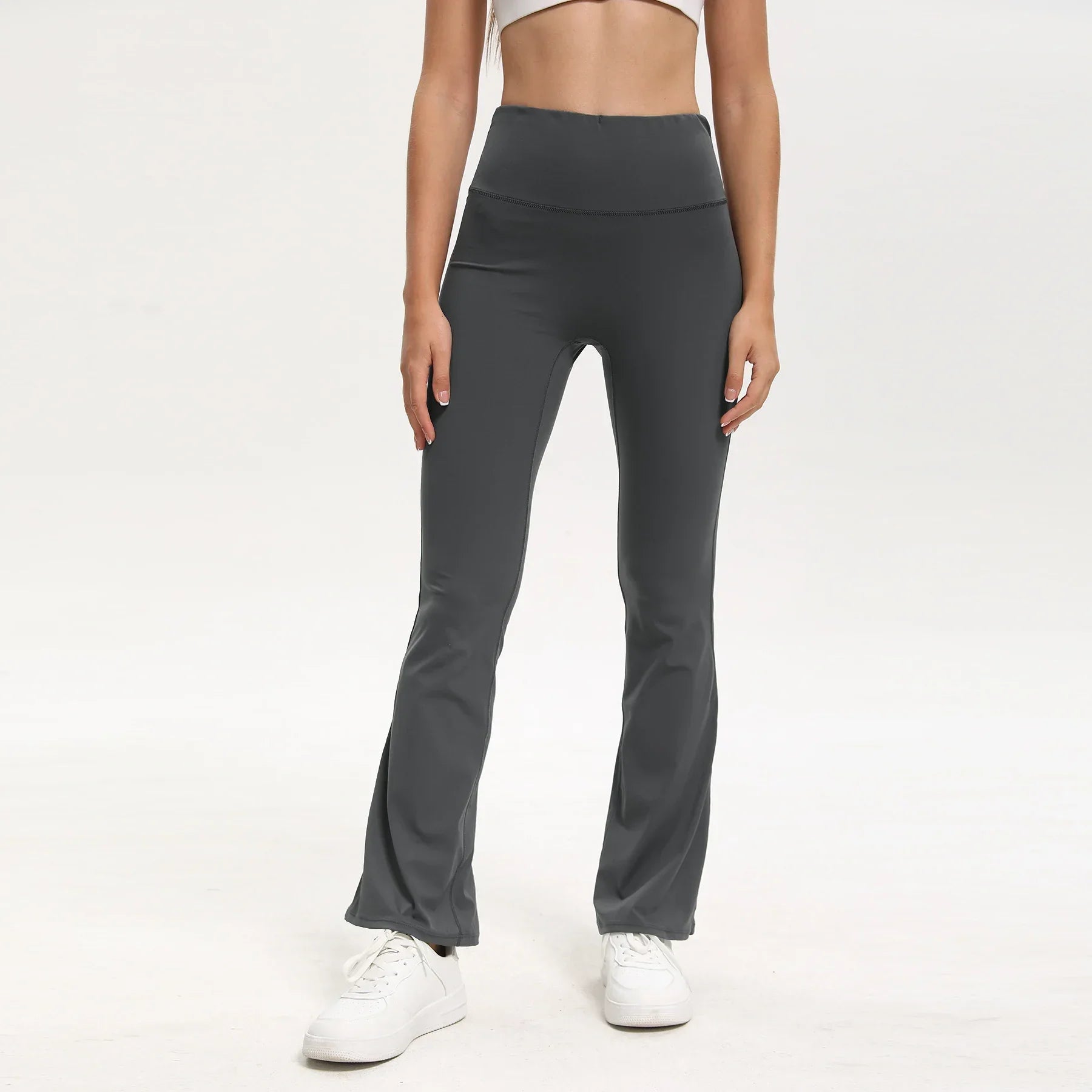 Women's Flare Leggings with Pockets High Waisted Butt Lifting No Front Seam Tummy Control Bootcut Yoga Pants for Women