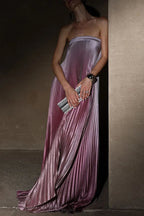 Elegant Women Folds Party Cocktail Dress Sexy Luxurious Off Shoulder Guest Host Evening Robe Celebrity Ceremoney Birthday Gown Luxlife Brands