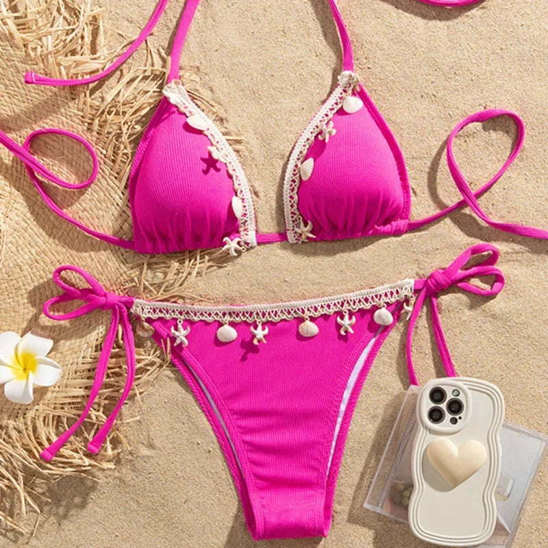 Sexy White Bikinis Women's Swimwear Female Swimsuit For Swimming Wear Bathing Suits Brazilian Bikini Set Beachwear Pool Bather Luxlife Brands