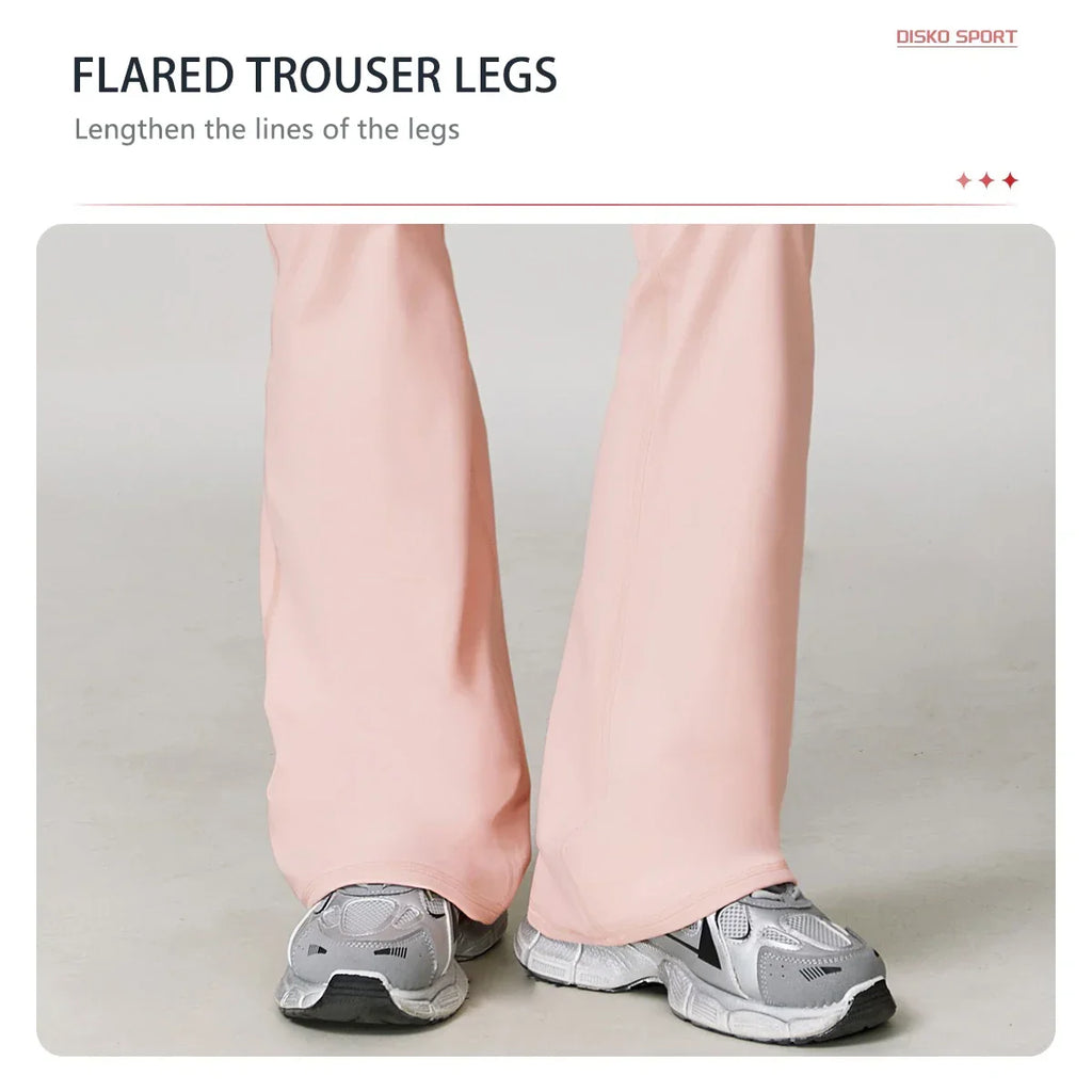 Hearuisavy Women 2 Piece Sport Pants Set Gym Sportswear Workout Short Sleeves Female Push Up Yoga Pants Running Fitness Clothing