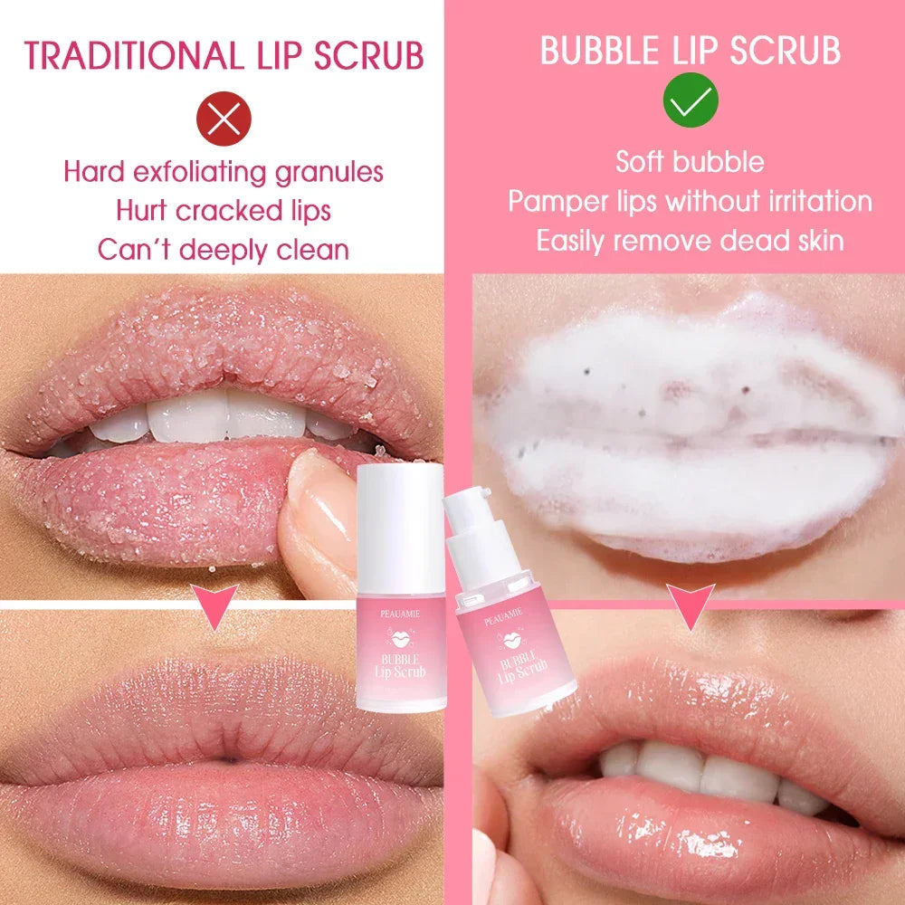 Bubble Lip Scrub Cream Exfoliating Moisturizing Remove Dead Skin Lighten Lip Lines Dark Lips Soothing Lip Care