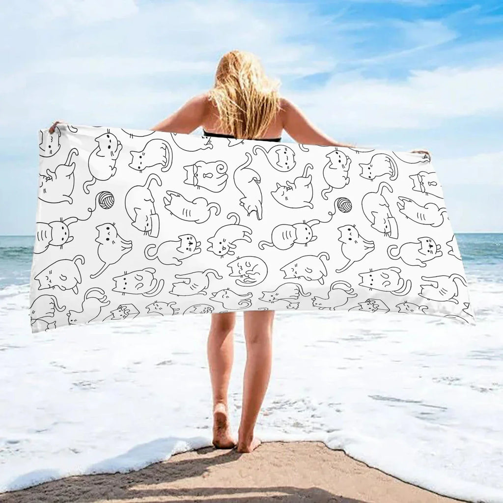 Soft Microfiber Cartoon Beach Towel