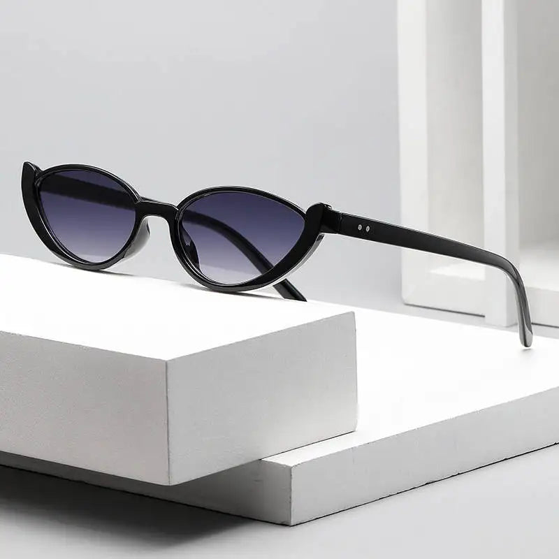 Hiking 2pcs Vintage Cat Eye Anti Light Glasses Half-frame Glasses Fashion Brand Design UV400 Eyewear Accessories Goggle