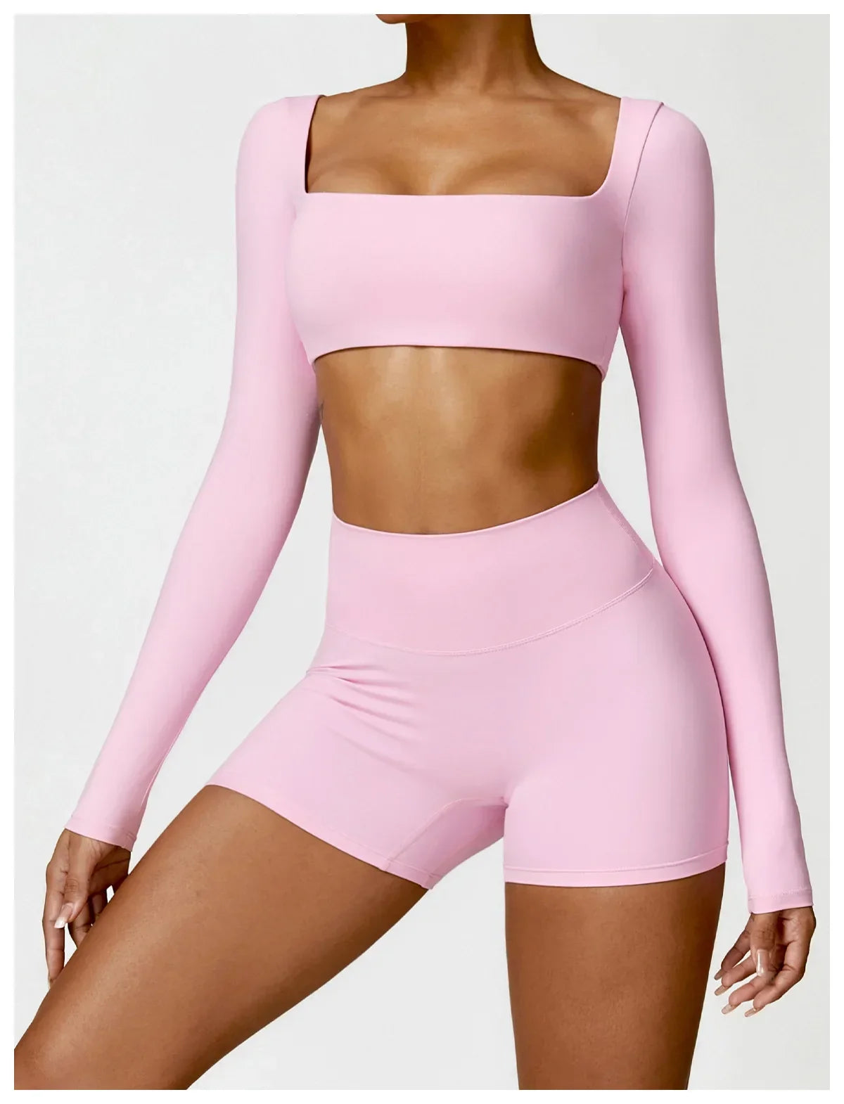 New Long sleeve Shirt Sports Set Women Fitness Tights Yoga Set Crop Top Running High Waist Gym Set Womens Outfits Yoga Clothing Luxlife Brands