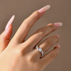LUX FINE JEWELRY | Moissanite Round Cut 0.8ct D Color VVS1 925 SS Engagement Ring Luxlife Brands