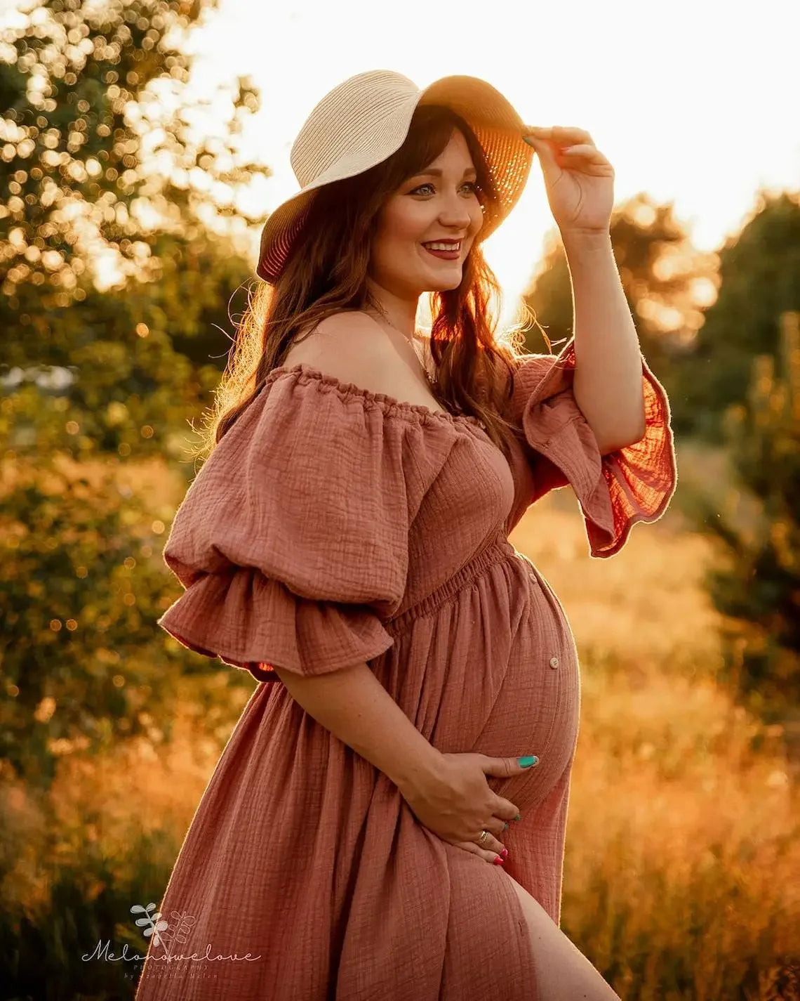 Maternity Linen Cotton Bohemian Dress Luxlife Brands