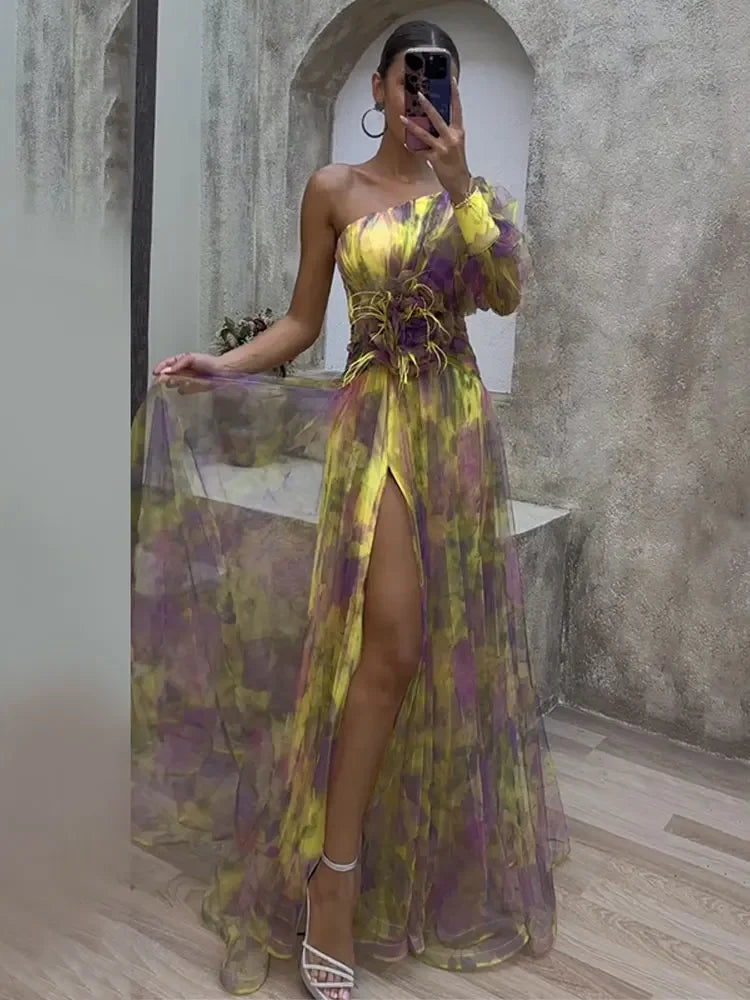 Women’s Split Maxi Dress LUXLIFE BRANDS