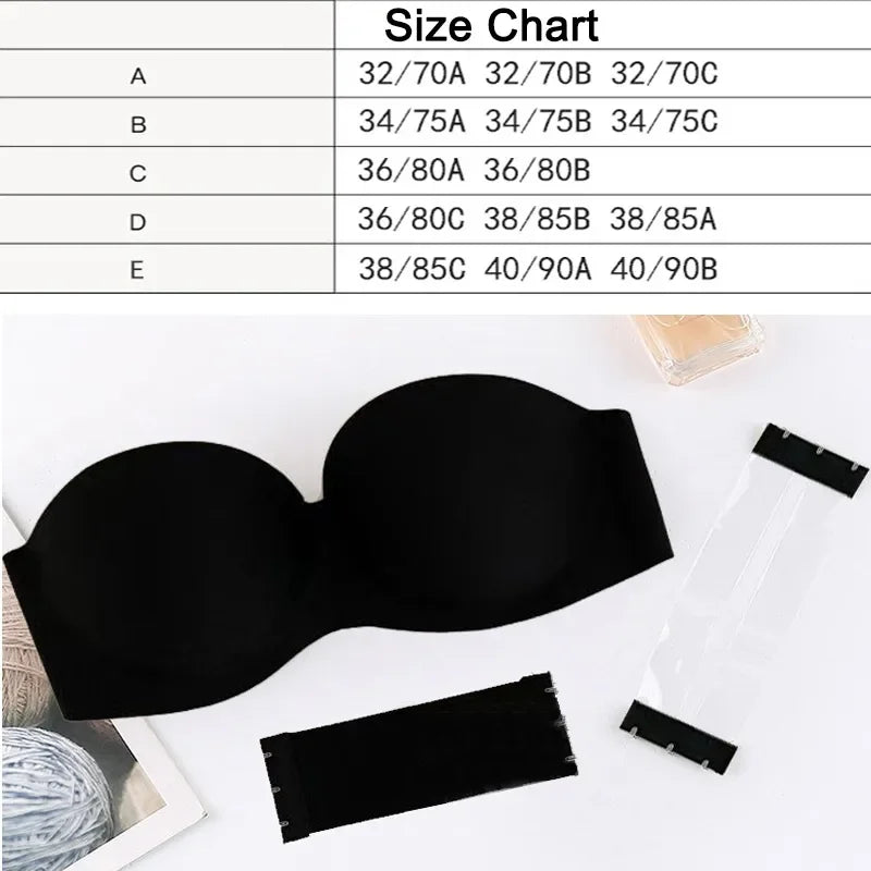 Sexy Push Up Strapless Seamless Bralette LUXLIFE BRANDS