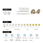 Attagems DVVS Moissanite Diamond Triangle Stud Earring For Women 925 Sterling Silver 18K Gold Plated Birthday Gift Party Jewelry Luxlife Brands