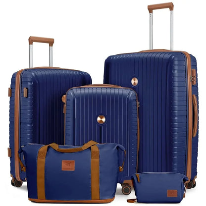 Hard Shell Luggage Sets with Duffel Bag and Toiletry Bag, TSA Lock