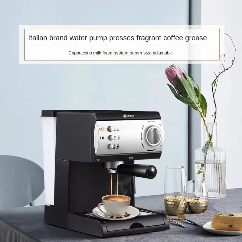 Donlim Italian Semi-automatic Coffee Machine Home Commercial Professional 20bar Concentrated Steam Milk Froth Coffee Machine LUXLIFE BRANDS