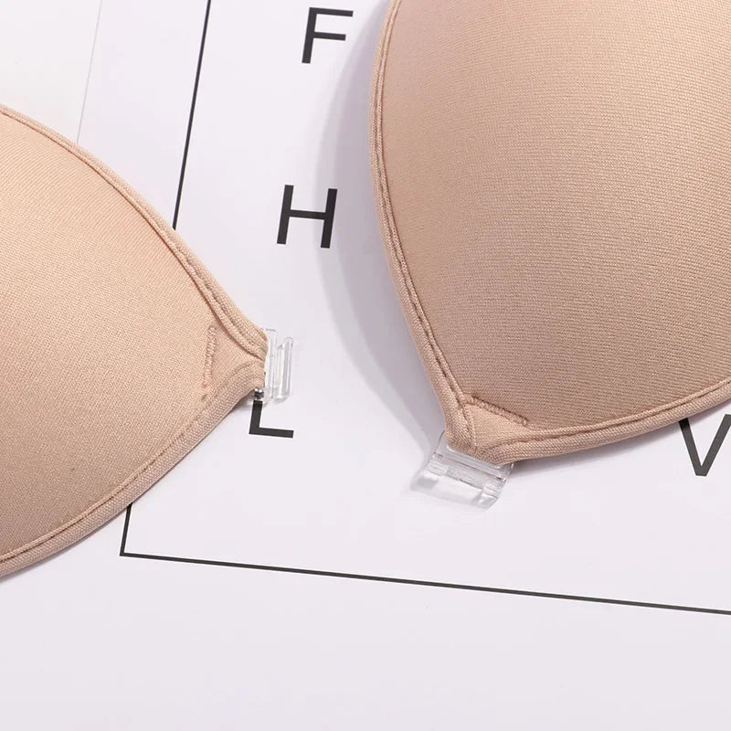 Sexy Sujetador Women's bra Invisible Push Up Bra Self-Adhesive Silicone Seamless Front Closure Sticky Backless Strapless Bra LUXLIFE BRANDS
