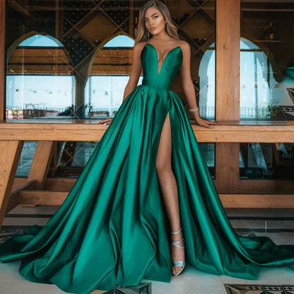 Holiday Satin Mermaid Gown