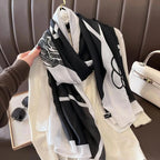 180*90cm Luxury Brand Spring Summer Autumn Women Clothing New Fashion Color matching printed silk scarf lady popular turba Luxlife Brands