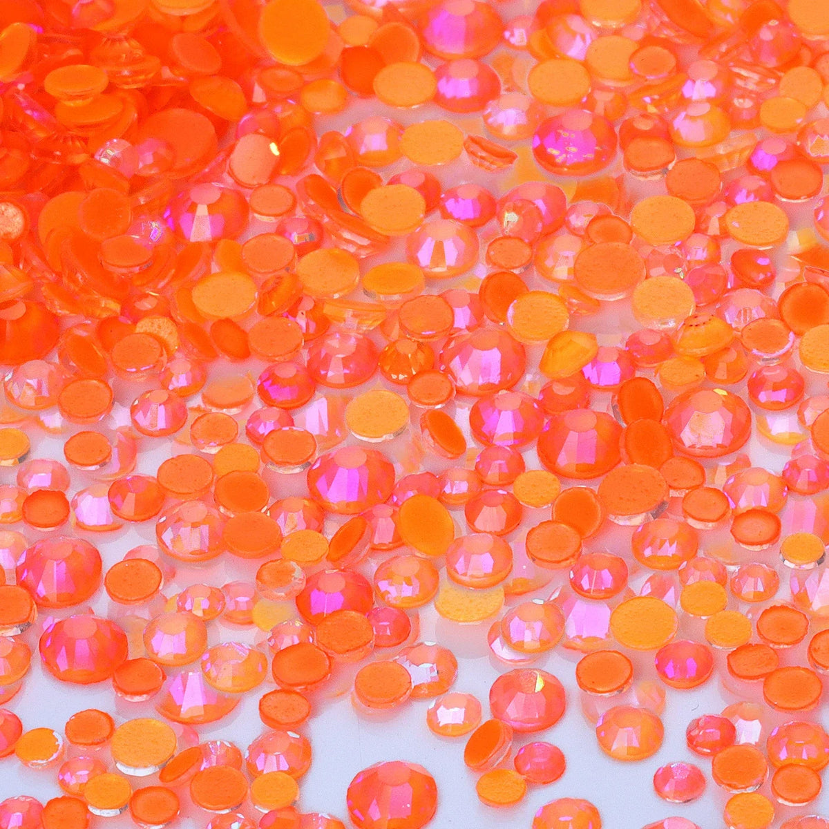 1440PC Mix Size SS6-SS20 Mocha Shimmer Neon Glass FlatBack Non-Hotfix Rhinestones