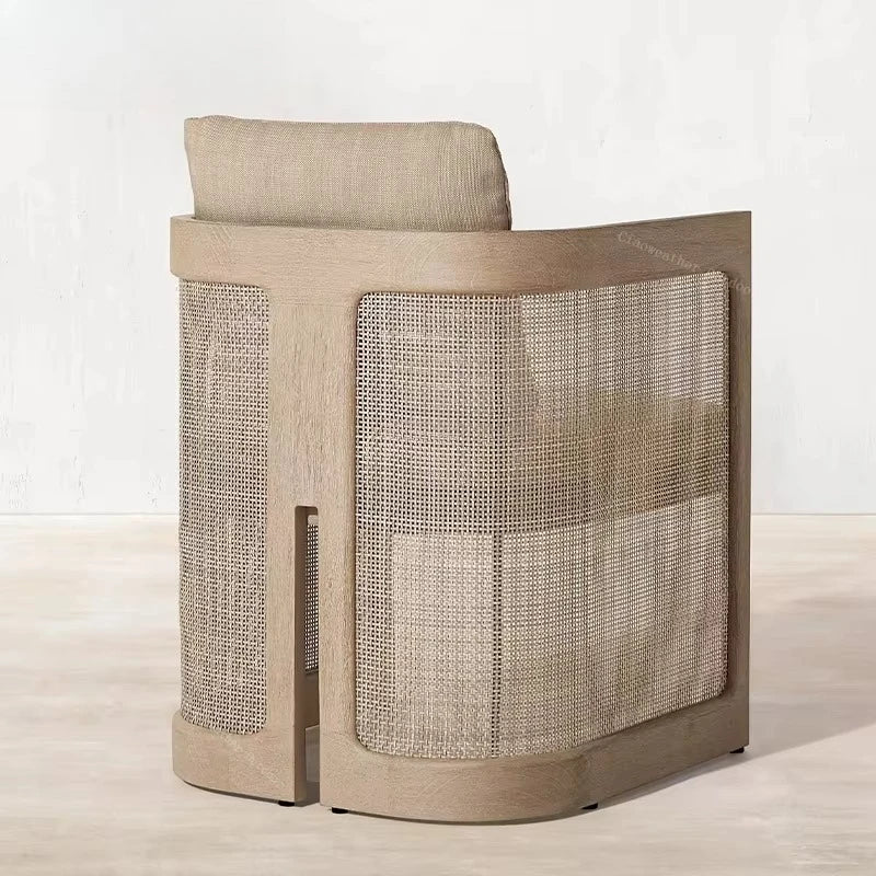 High-end outdoor furniture garden courtyard villa luxury bed leisure hotel swimming pool teak sun bath bed set