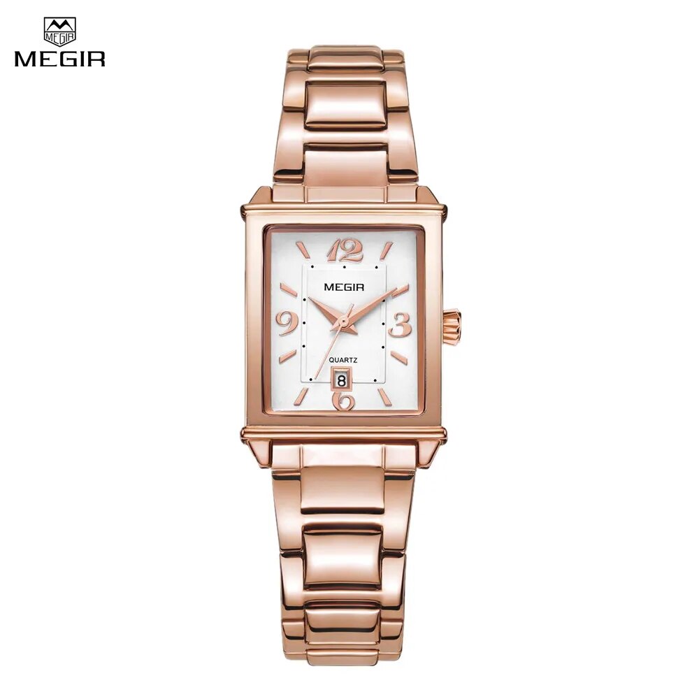 MEGIR Ladies Watches Rose Gold Luxury Women Bracelet Watch for Lovers Fashion Girl Quartz Wristwatch Clock Relogio Feminino 1079 LUXLIFE BRANDS