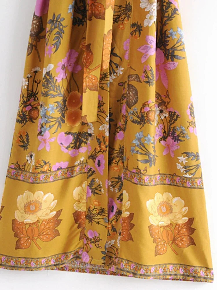 Boho Floral Print Kimono