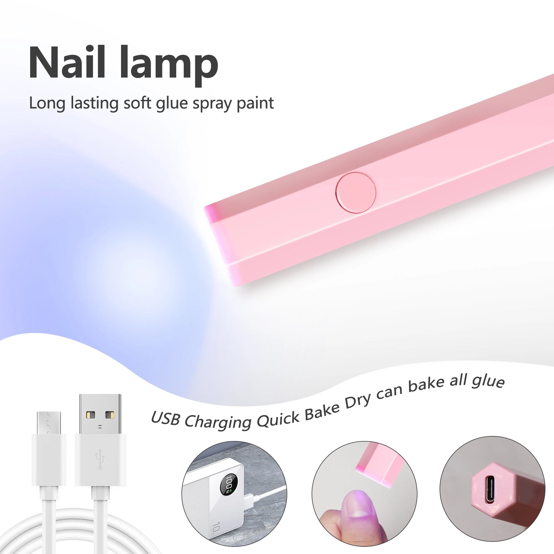 CNHIDS Portable Salon Quick Dry USB Nail Dryer Machine Home Phototherapy Tools Professional UV LED Nail Lamp Mini Flashlight Pen LUXLIFE BRANDS