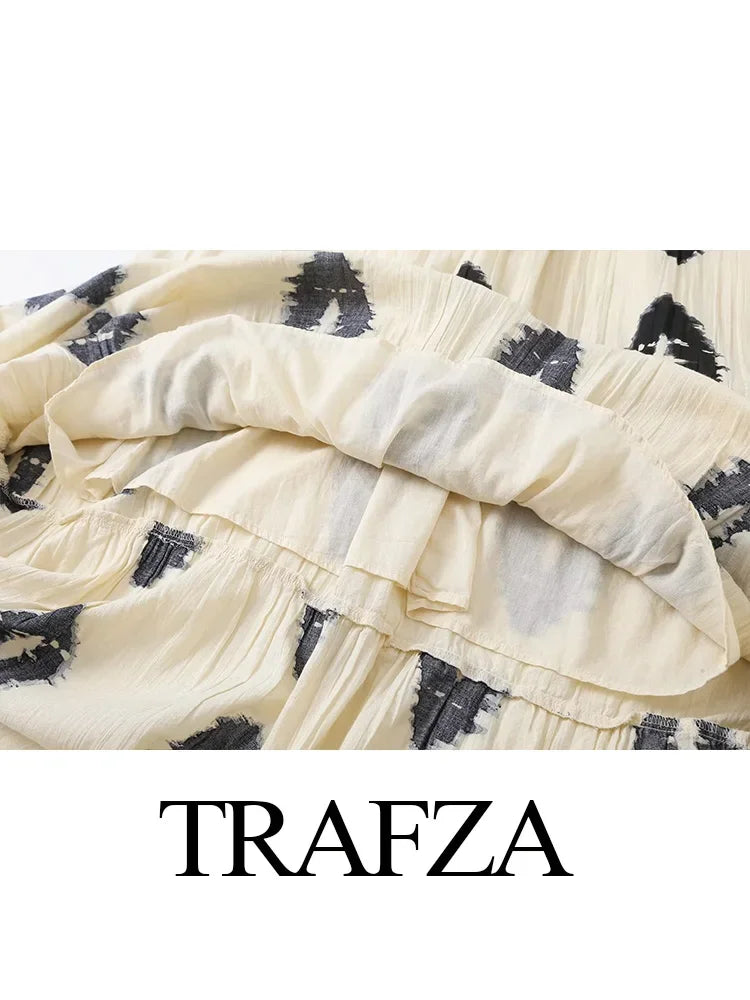 Boho Resort Print Casual Dress LUXLIFE BRANDS