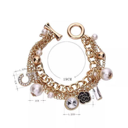2022 Fashion Camellia CC bracelet Vintage Summer Woman Multilayer Pearl Bracelets Luxury Jewelry