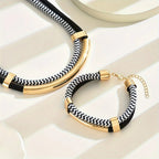 Statement Double Necklace & Bracelet Set Luxlife Brands