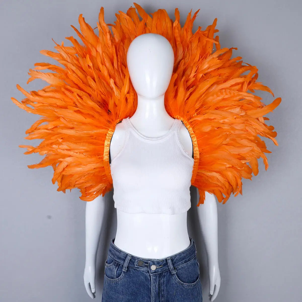 Festival Carnival Feather Shoulder Shawl