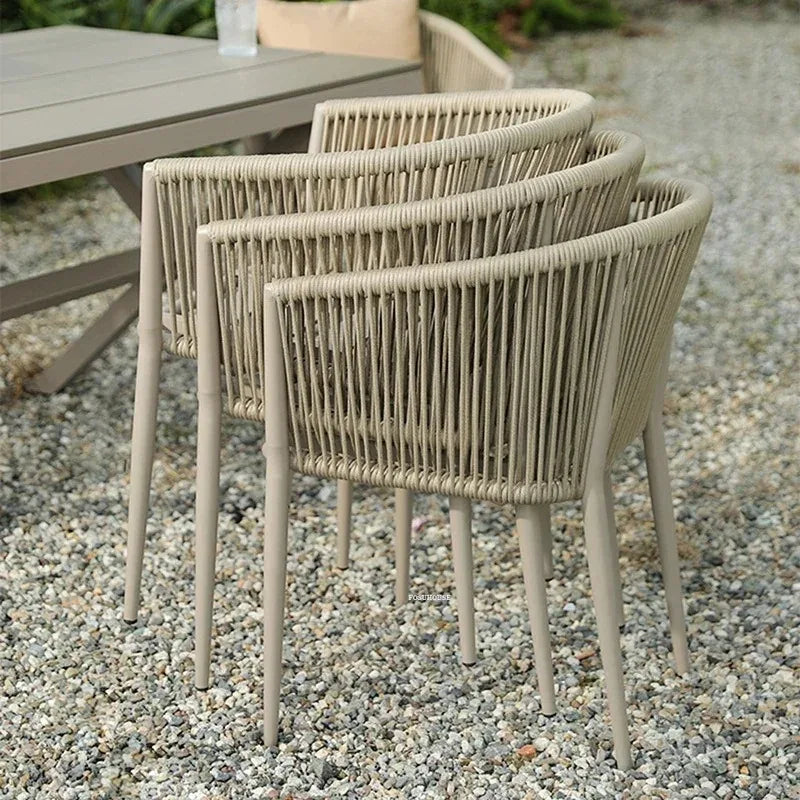 Nordic Garden Furniture Sets Hotel Patio Furniture Outdoor Set Creative Designer Waterproof Sun Protection Outdoor Chairs Tables