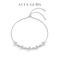 LUX FINE JEWELRY | Starlight D Color VVS1 Moissanite S925 SS Bracelet - Adjustable 24cm Luxlife Brands