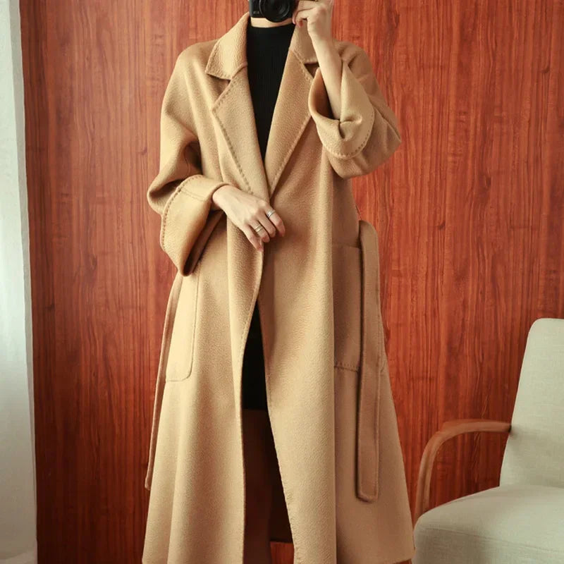 Women’s Cashmere Wool Coat LUXLIFE BRANDS