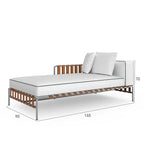 Outdoor stainless steel sofa rattan courtyard villa rain and sun coffee table combination Luxlife Brands