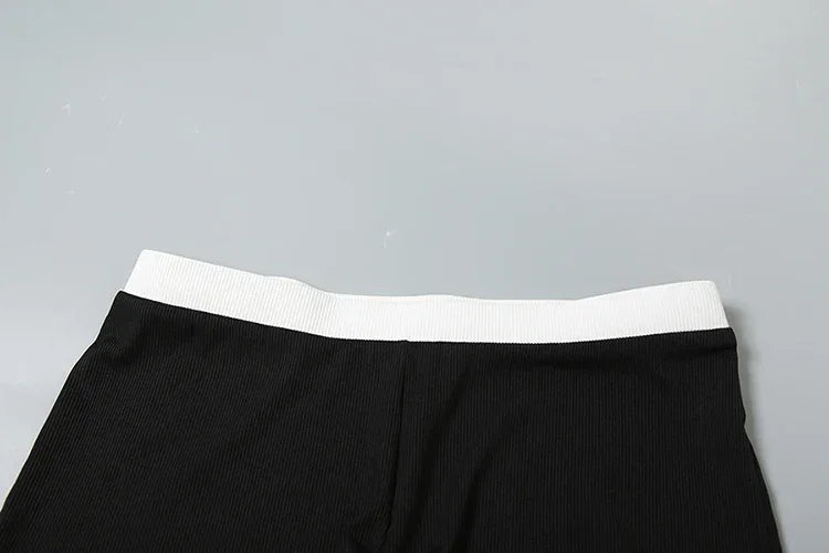 Cutenew Classic Women 2 Piece Set Trend Panelled Single Breasted Sleeveless Tanks+Elastic Waist Shorts Female Matching Outfits