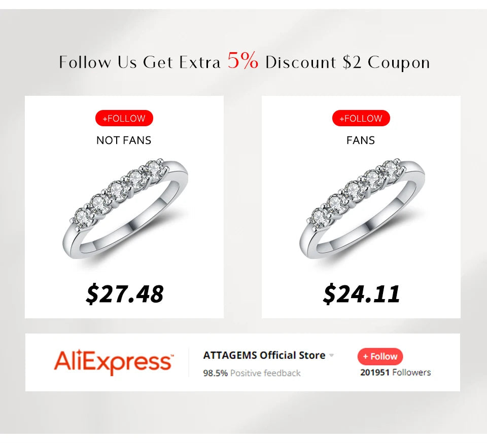ATTAGEMS Moissanite Hool Earrings 925 Sterling Silver Passed the Diamond Test Wedding Earrings for Women Gift Fine Jewelry Band Luxlife Brands