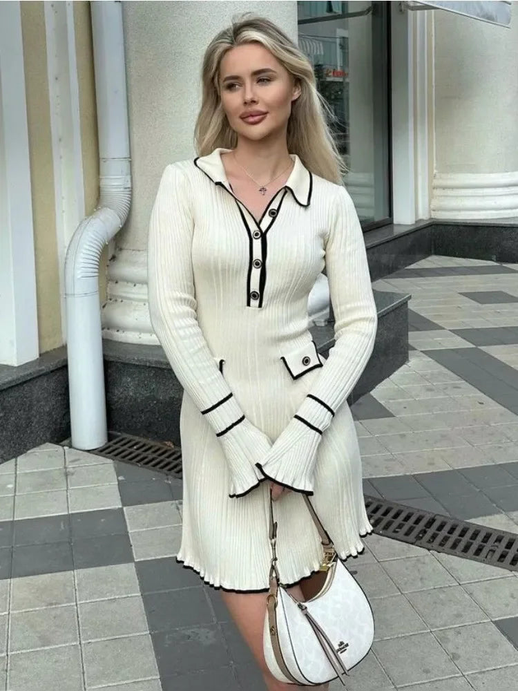 Elegant Long Sleeve Mini Dress LUXLIFE BRANDS