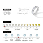 S925 Sterling Silver Moissanite Ring D VVS1 Lab Grown Diamond 1.68ctw Luxlife Brands