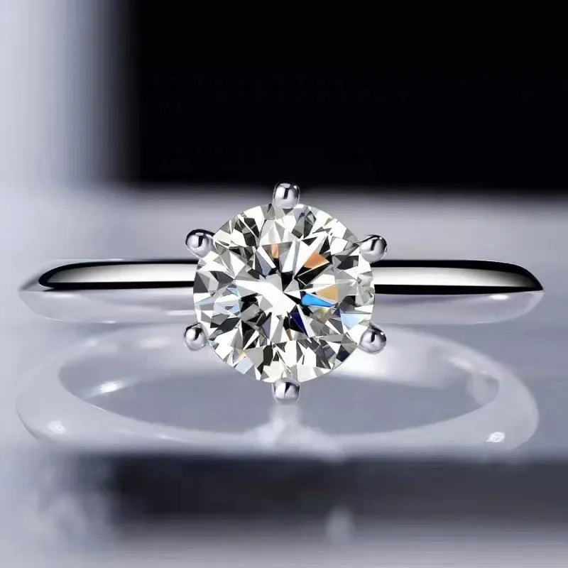 1ct Moissanite cz Engagement Ring