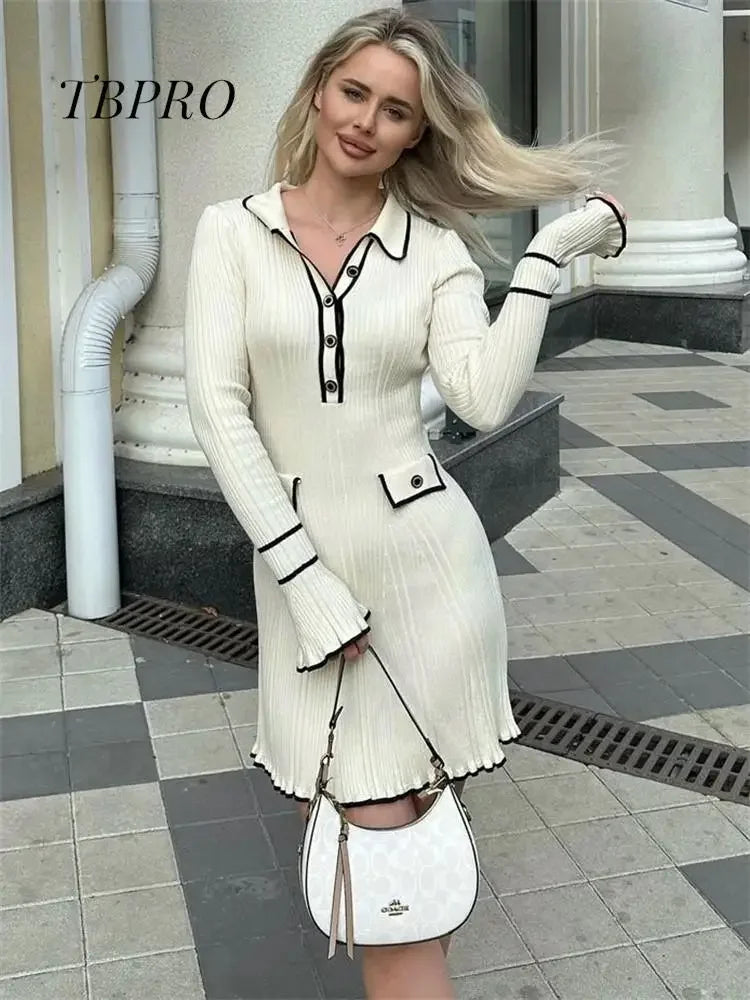 Elegant Long Sleeve Mini Dress LUXLIFE BRANDS