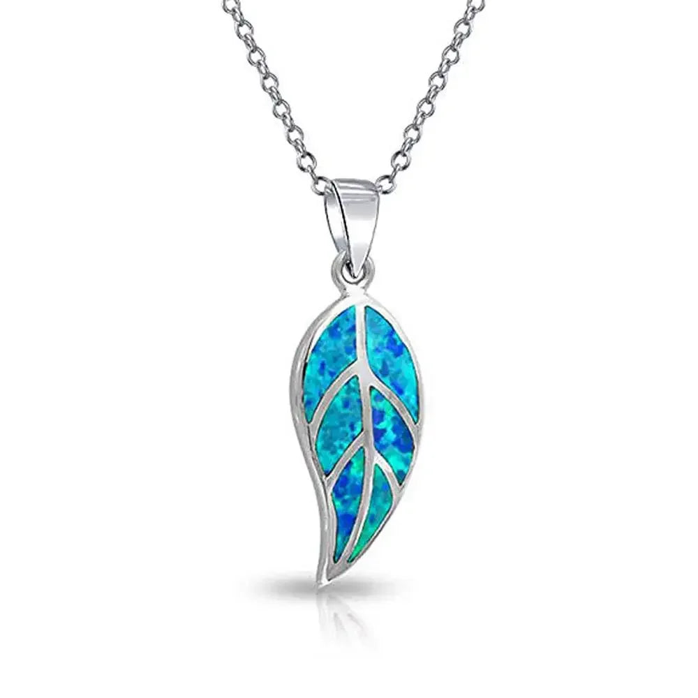 Boho Fashion Sea Animal Dolphin Pendant Necklace for Women Girl Inlay Imitation Blue Opal Necklace Wedding Party Jewelry Luxlife Brands