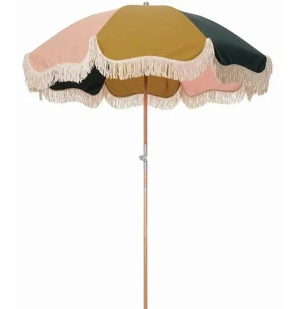 Portable BohoFringe Beach Umbrella