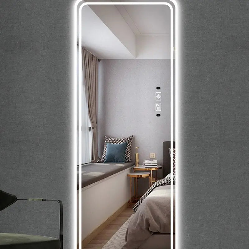 Smart Bathroom Mirror Aestheti Full Length Hallway Large Floor Mirror Quality White Espelho Redondo Home Decorating Items