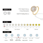 ATTAGEMS Round Cut 0.5CT Full Moissanite Ring DVVS1 Real 925 Sterling Silver for Women Engagement Fine Jewelry Shipping From USA Luxlife Brands