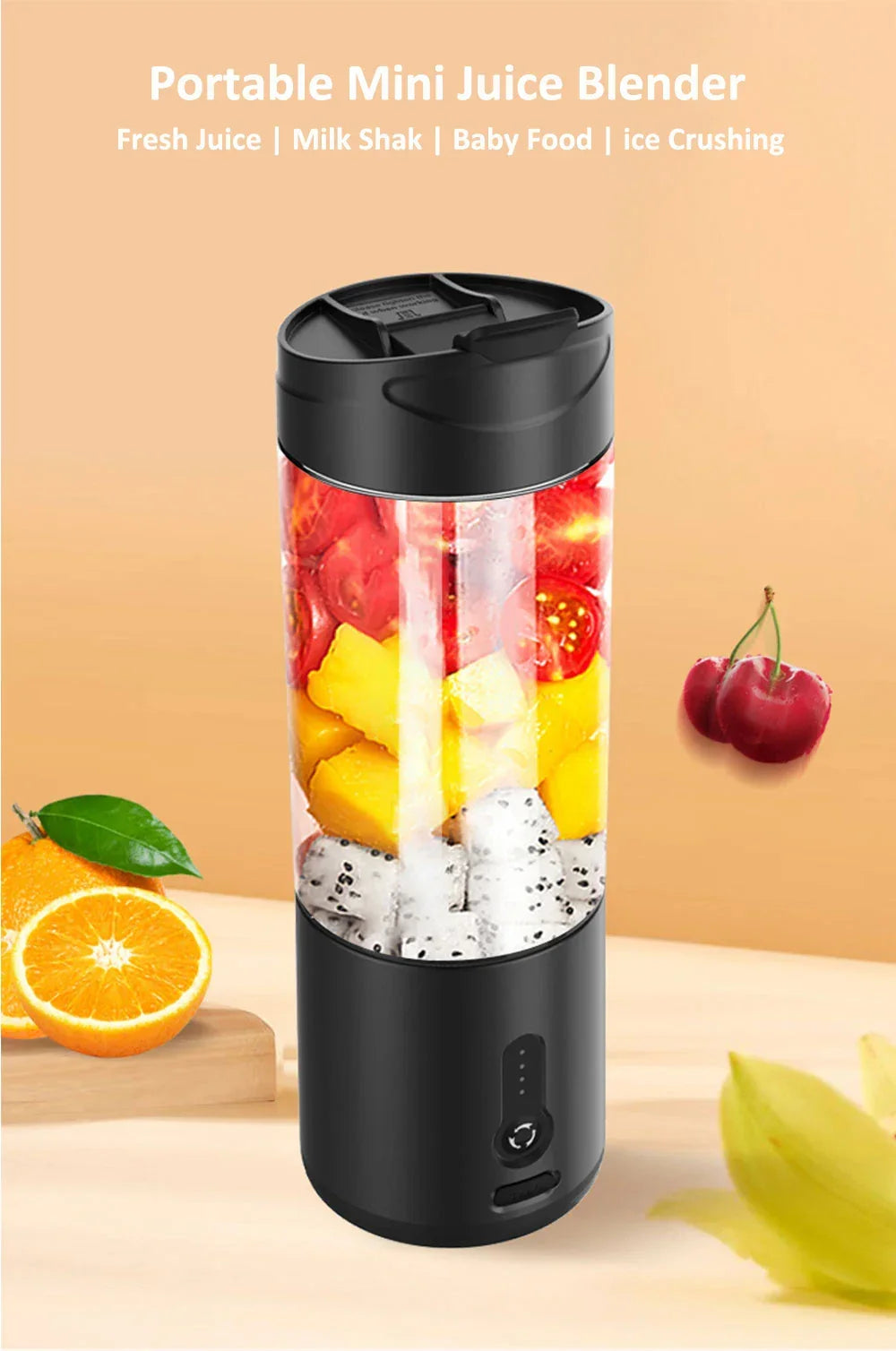 PulseMate Mini Portable Blender USB Charging