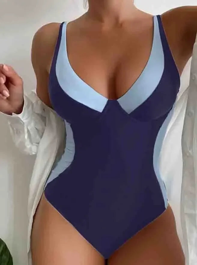 Martha High Waist Color Block Monokini