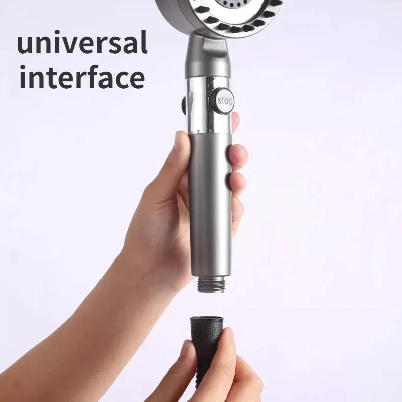 Shower Head Turbo Charged High Pressure Shower Head Rainfall with Hose Showerhead Filter Holder Bathroom Home Accessories Set LUXLIFE BRANDS