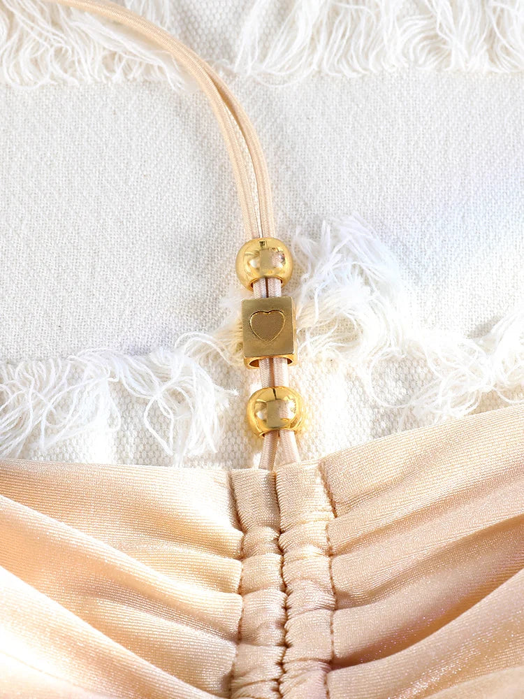 Miyouj Solid Color Swimwear Women's Swimsuit Bandage One Piece Suit High Waist Beachwear High Cut Bathsuit Hollow Out Swimsuits