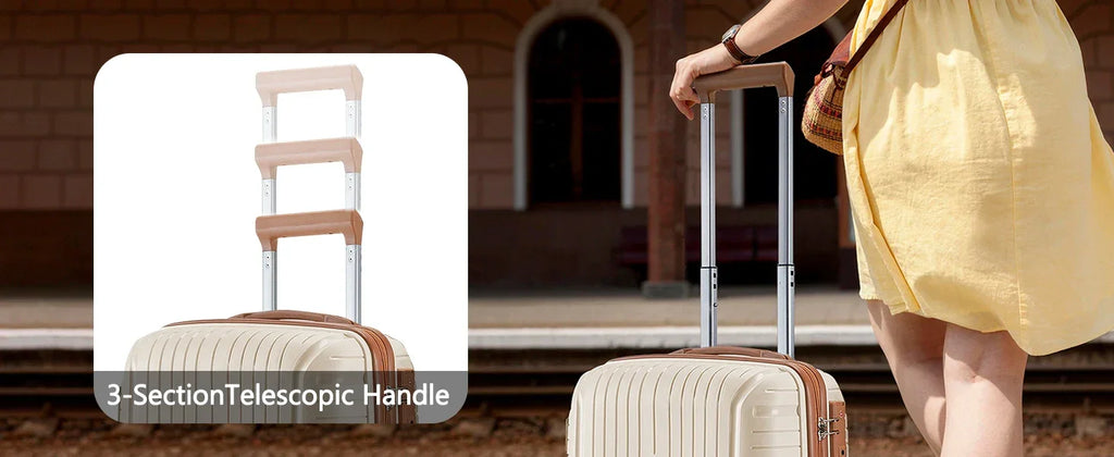 Hard Shell Luggage Sets with Duffel Bag and Toiletry Bag, TSA Lock