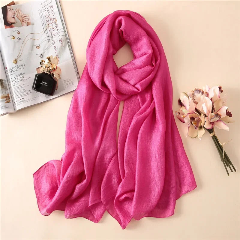 Silk Linen Shawls Scarves