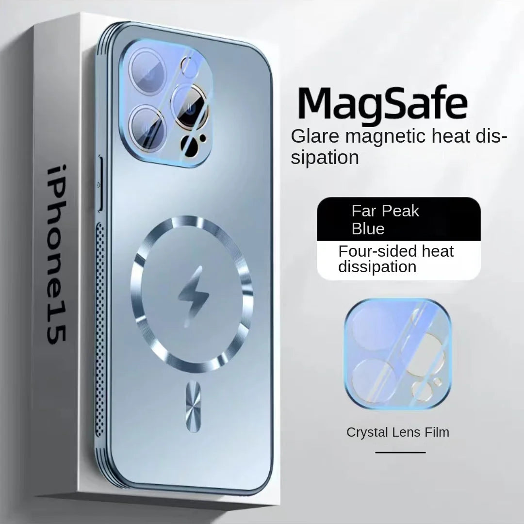 Latest Magnetic and Heat Dissipating iPhone 16 15 14 13 Pro Max plus Case – Full Coverage