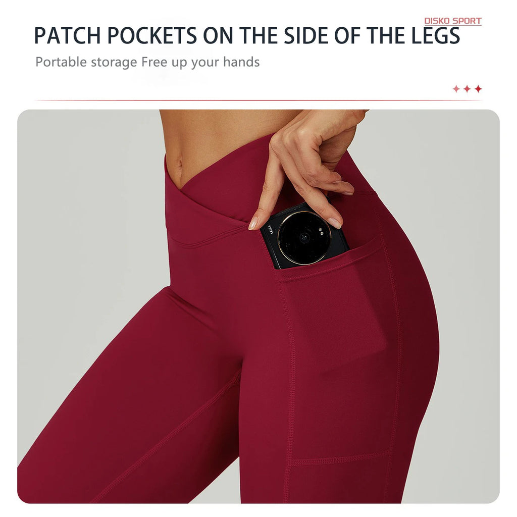 Hearuisavy 2Pcs Woman's Sports Set Naked-Feel Racerback Sports Tops Gym Tank Top Female Breathable High Waist Fitness Yoga Pants